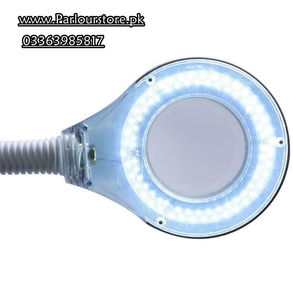 LED Magnifying Floor Stand Light Magnifier Glass Len Facial Lamp Beauty